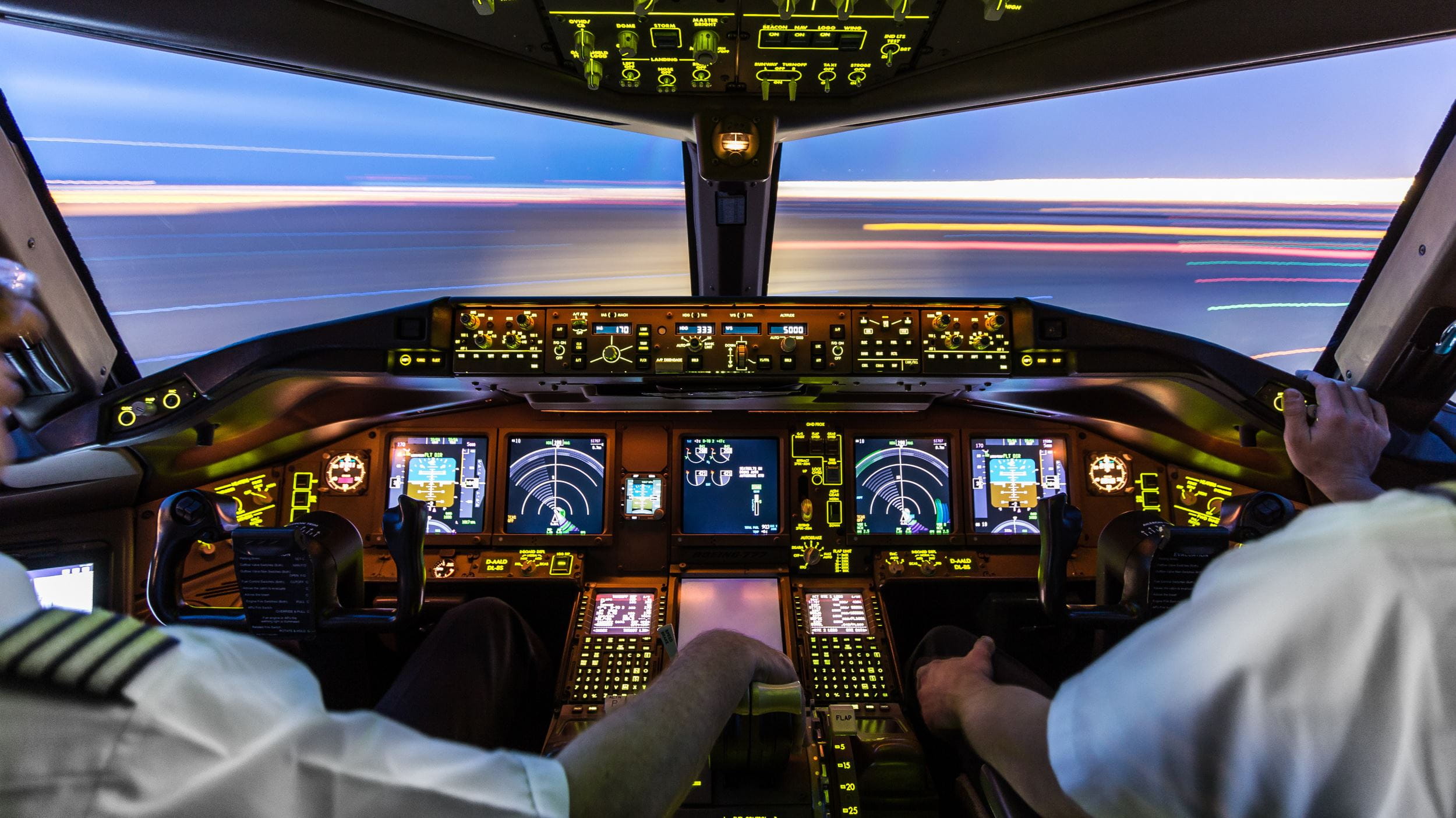 Cockpit of a plane