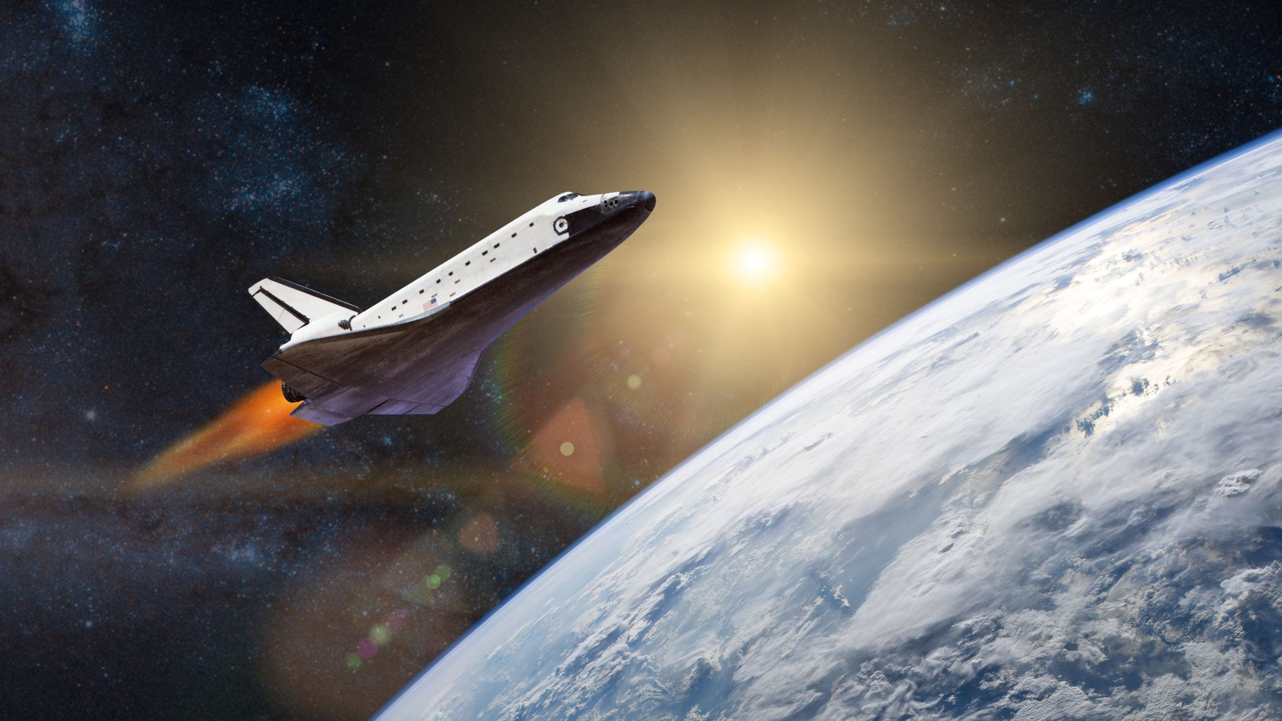 Spaceshuttle in space